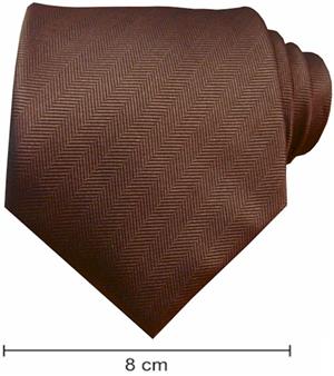 Plain Fishbone Ties - Golden Brown
